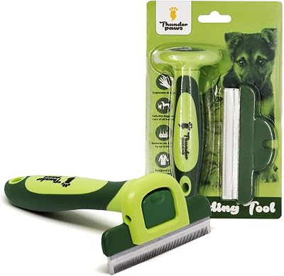 Thunderpaws D-Shedz Professional De-shedding Tool Green