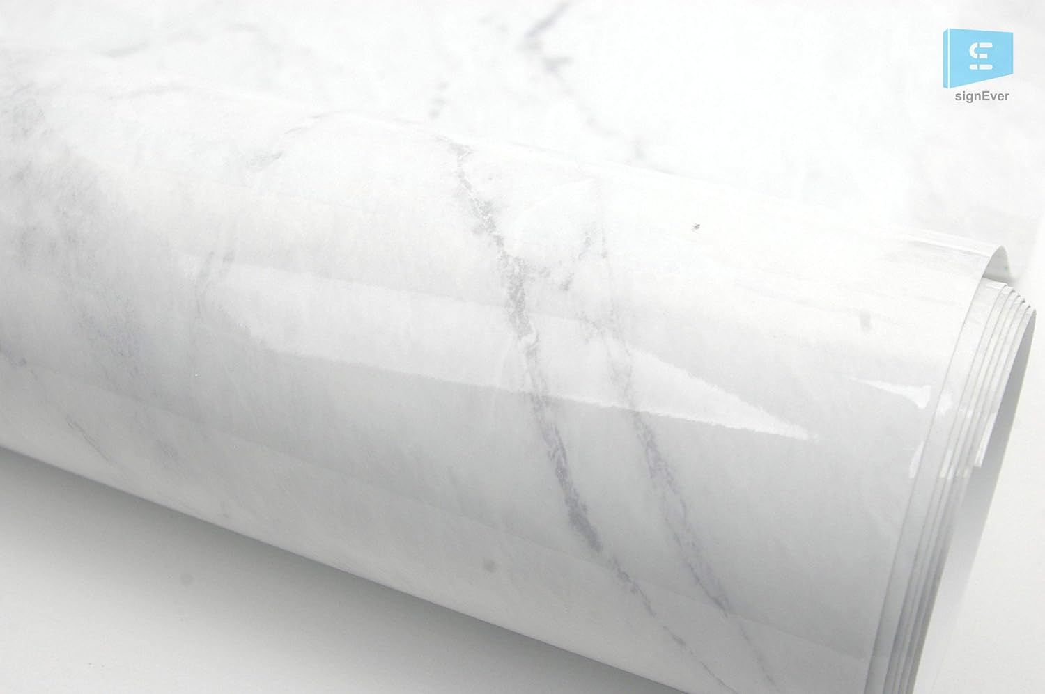 Sign Ever 3d Graphix White Granite Look Marble Gloss Film Vinyl