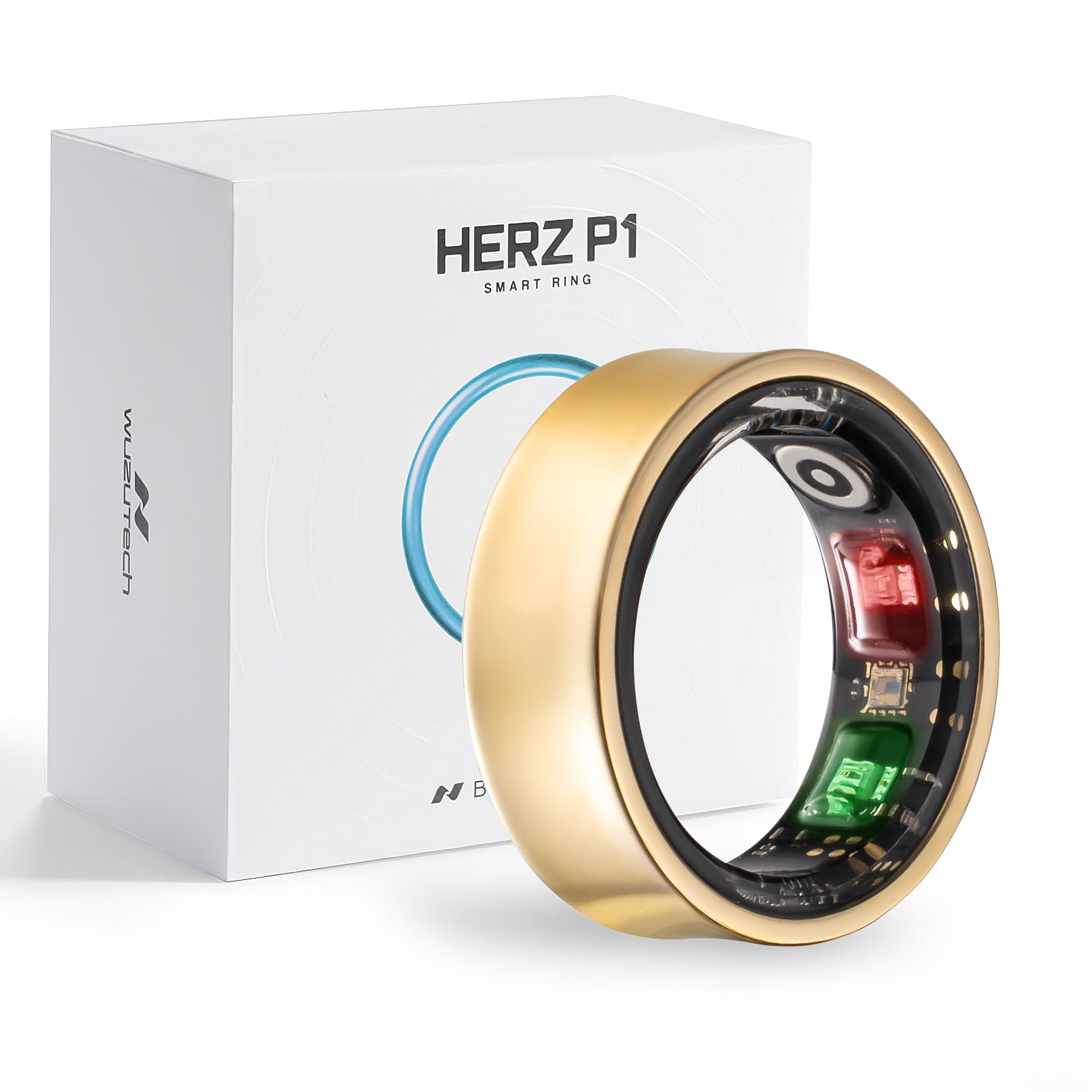Photo 1 of Herz P1 Smart Ring for Women & Men - (Size 6) 24/7 Health Metrics Fitness Ring, Tracks 20+ Biometrics, 6 Day Battery Life, Waterproof Stainless Steel, Free APP for iOS Android, No Subscription