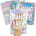BUDICOOL 10pcs Hangover Recovery Kit Bags Self Care Kits Preprinted Holographic Resealable Bags for Bachelorette Party Favors,Bridal Party Favors,Wedding Welcome,Birthday Hangover Kits(5"*7")