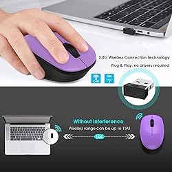 LeadsaiL Wireless Mouse for Laptop, 2.4GHz Silent