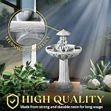 Garden Mile Solar Powered Umbrella Boy & Girl Water Fountain view 3