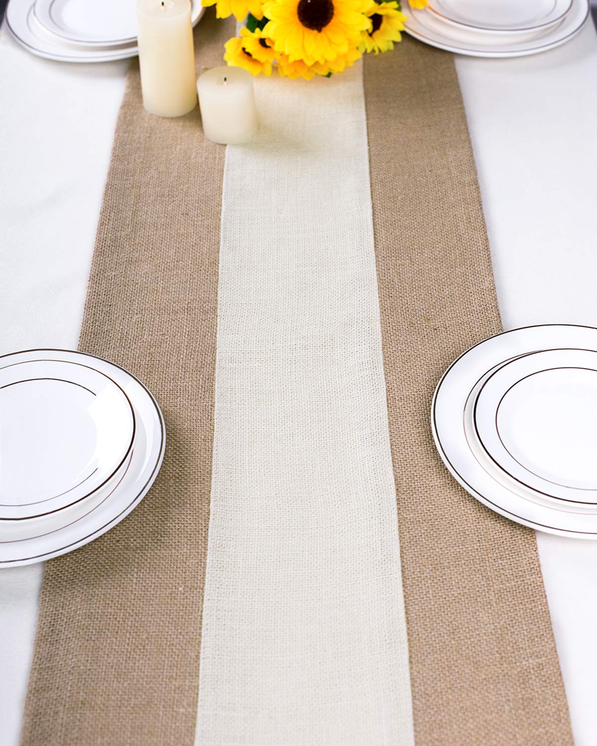 Best white burlap table runner