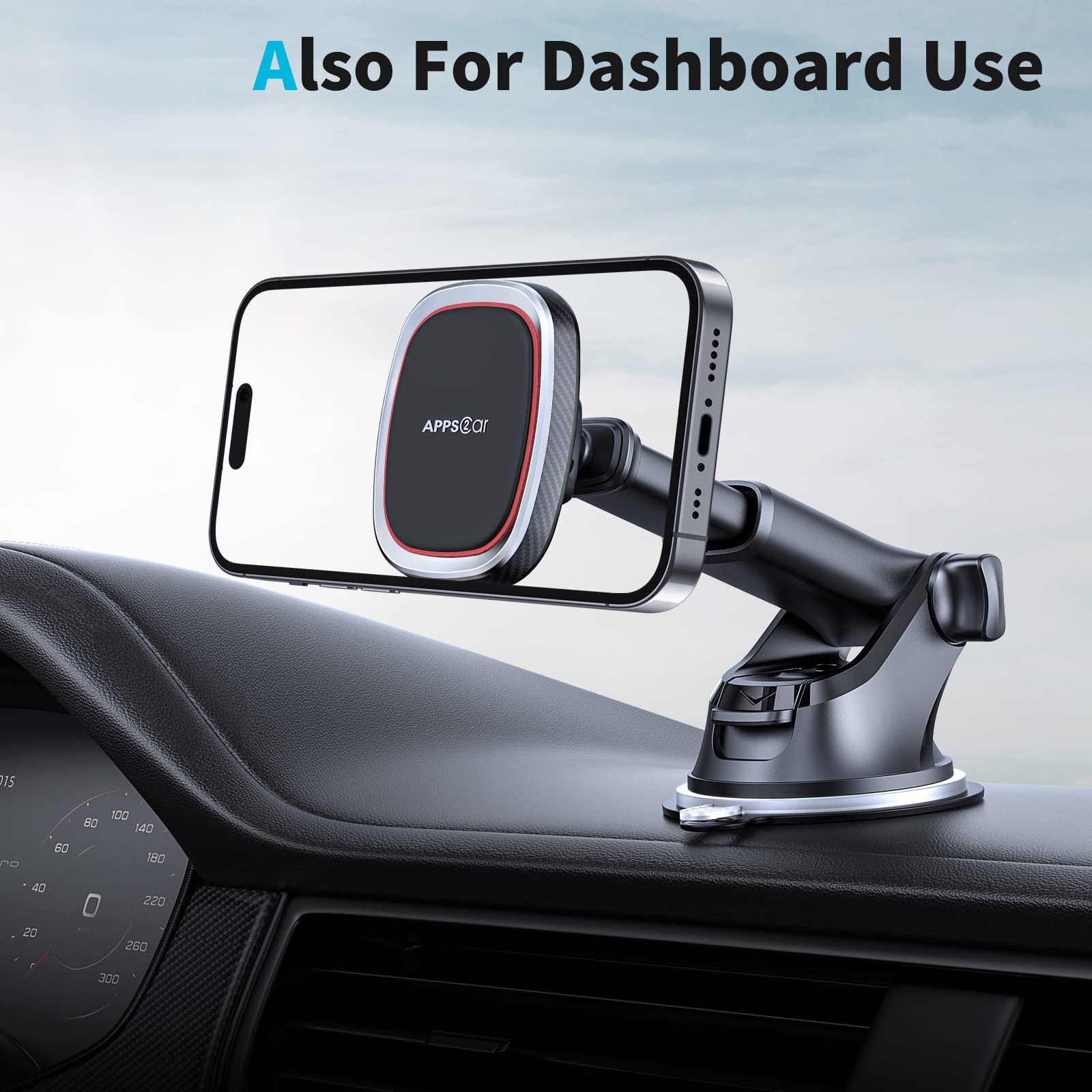 ZS Multi Surface Car Dashboard Mount & Quick Grip XL Holder for iPhone 13 Pro Max (sku 58932) main image 0