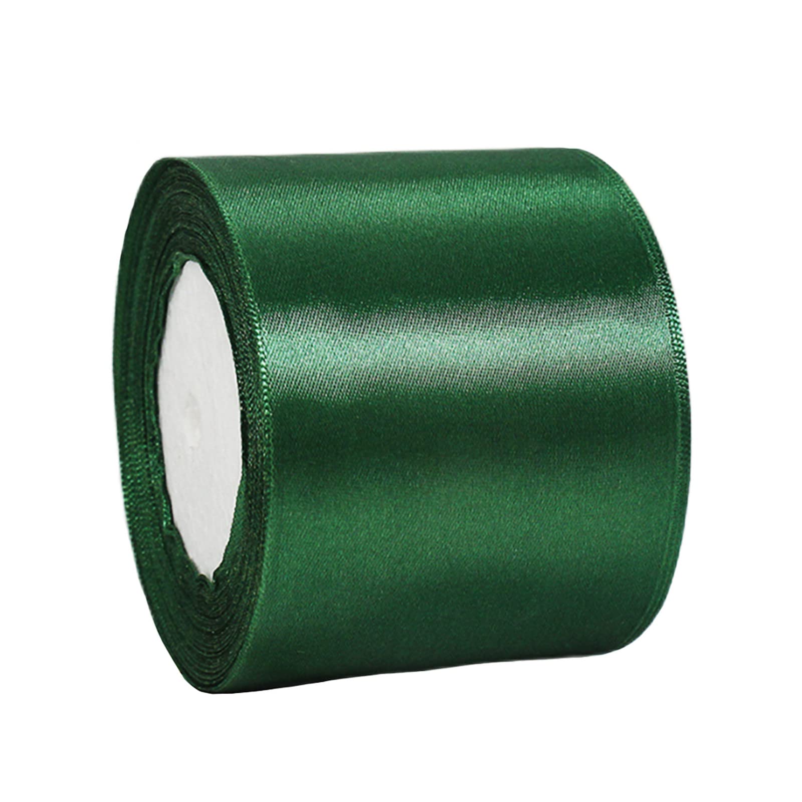 75mm Wide Dark Green Ribbon Thick Green Christmas Ribbon for Gift Wrapping 22m, 3 inch Thick Green Satin Ribbon for Christmas Tree Cake Xmas Gift Wrapping Bow Bouquet Crafts Decorations