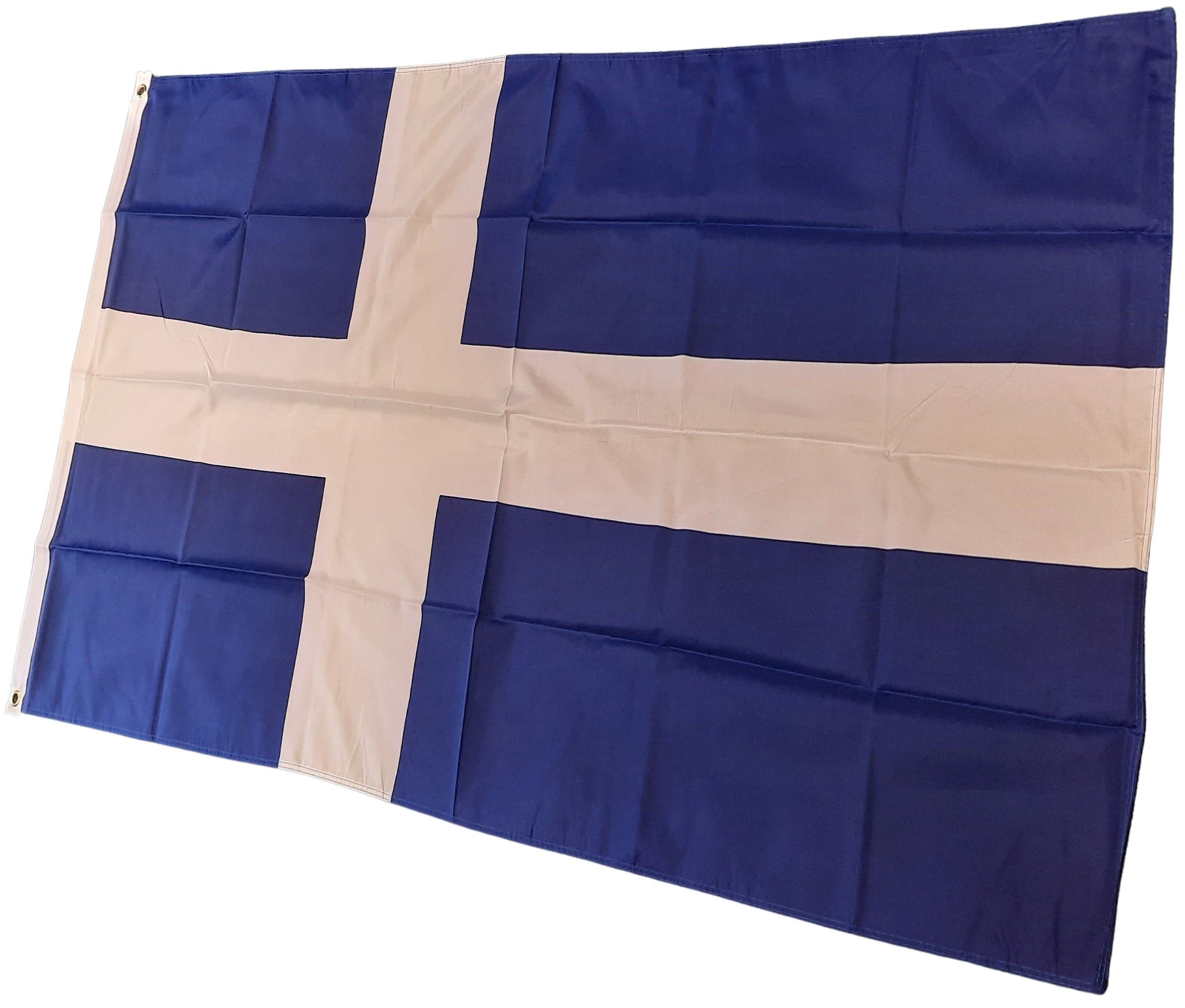 NWFlags Shetland Islands Flag 3ft x 2ft 75d Premium Polyester Suitable For Flagpoles | Strong Polyester 3x2 foot material Shetlands flag with Eyelets