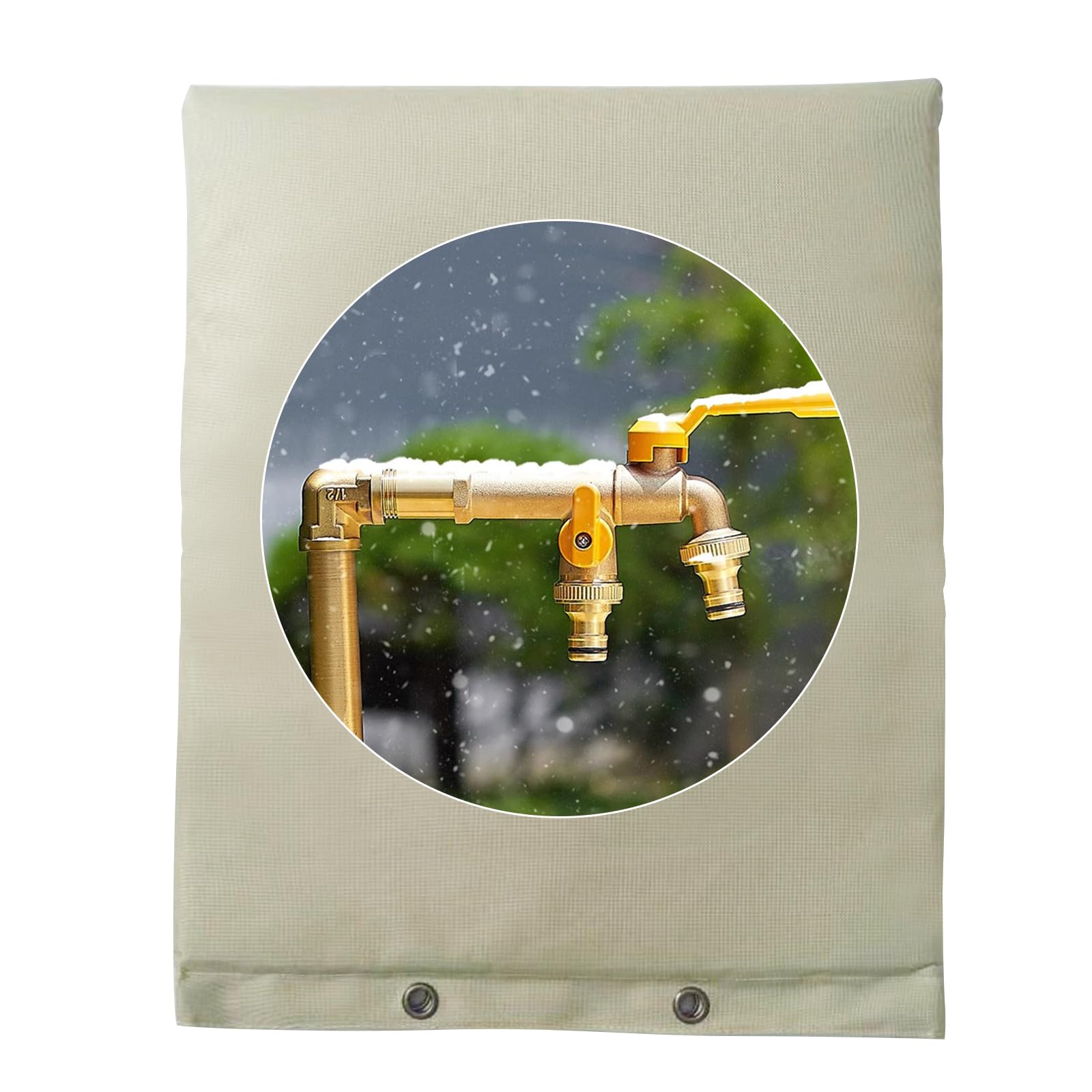 Kingsea Large Outside Tap Cover,Waterproof Thermal Tap Jacket,43×52cm Garden Tap Cover for Outdoor Tap Freeze Protection,600D Oxford Cloth