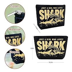 Sugchairo Shark Gifts For Women Small Makeup Bag