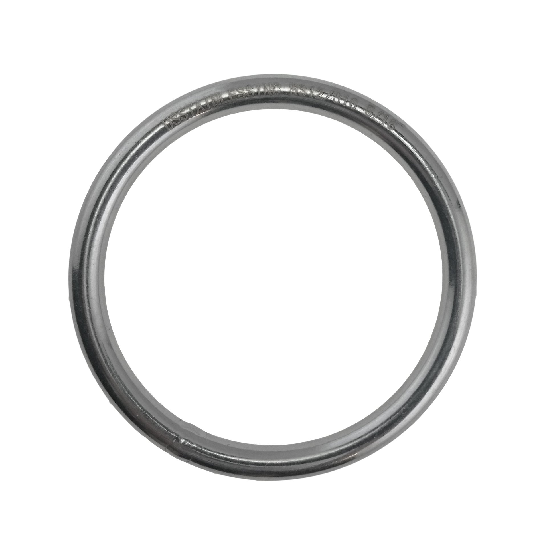 US Stainless Stainless Steel 316 Round Ring Welded 5/16" x 2 3/8" (8mm x 60mm ID) Marine Grade
