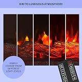 Klarstein Electric Fireplace 2000W LED Flame White Mantel Suite Heater Remote view 7