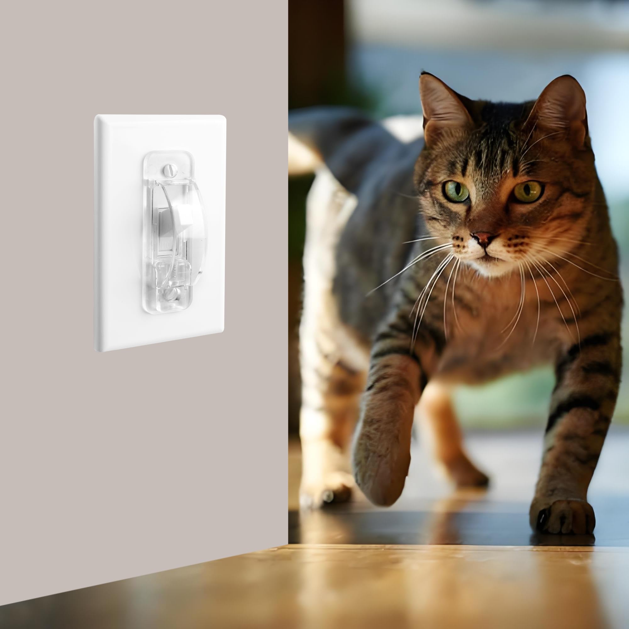 Light Switch Guard Cover, 2 ChildProof Wall Switch Guard Cover for Toggle Light Switch Protects Your Lights or Circuits from being Accidentally Turned On or Off