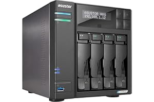 Asustor Lockerstor 4 Gen2 - AS6704T | 4-Bay NAS, Quad-Core 2.0GHz Processor, 4 M.2 NVMe Slots (PCIe 3.0), Dual 2.5GbE, Expand