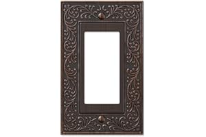 Amerelle AmerTac 43RVB 1 Rocker-GFCI English Garden Wallplate, Aged Bronze