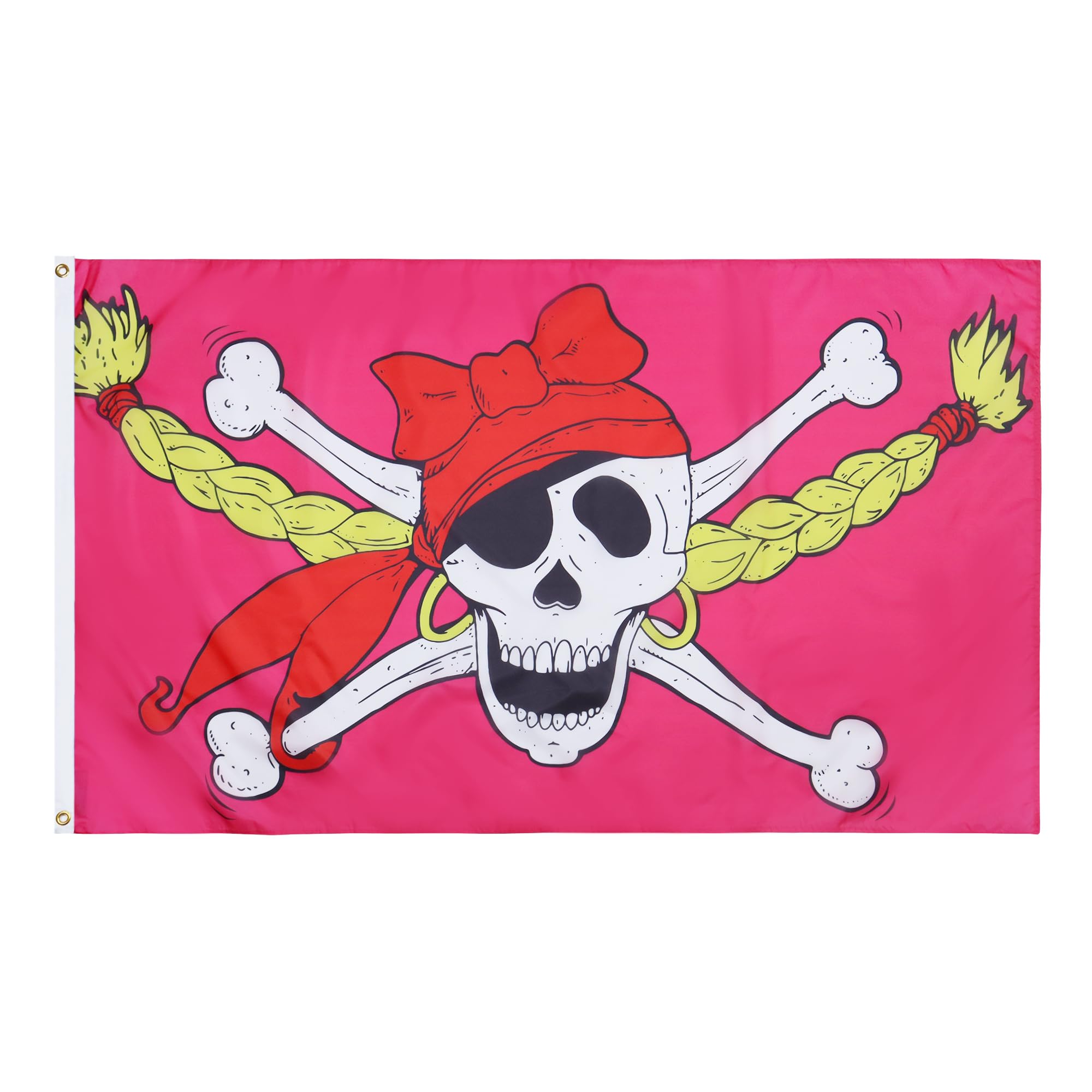AZ FLAG - Pirate Girl Flag - 2x3 Ft - 100D Polyester Lady Pirate Banner with Two Metal Grommets - Fade Resistant - Vivid Colors - 2' x 3' Feet - 90x60 Cm
