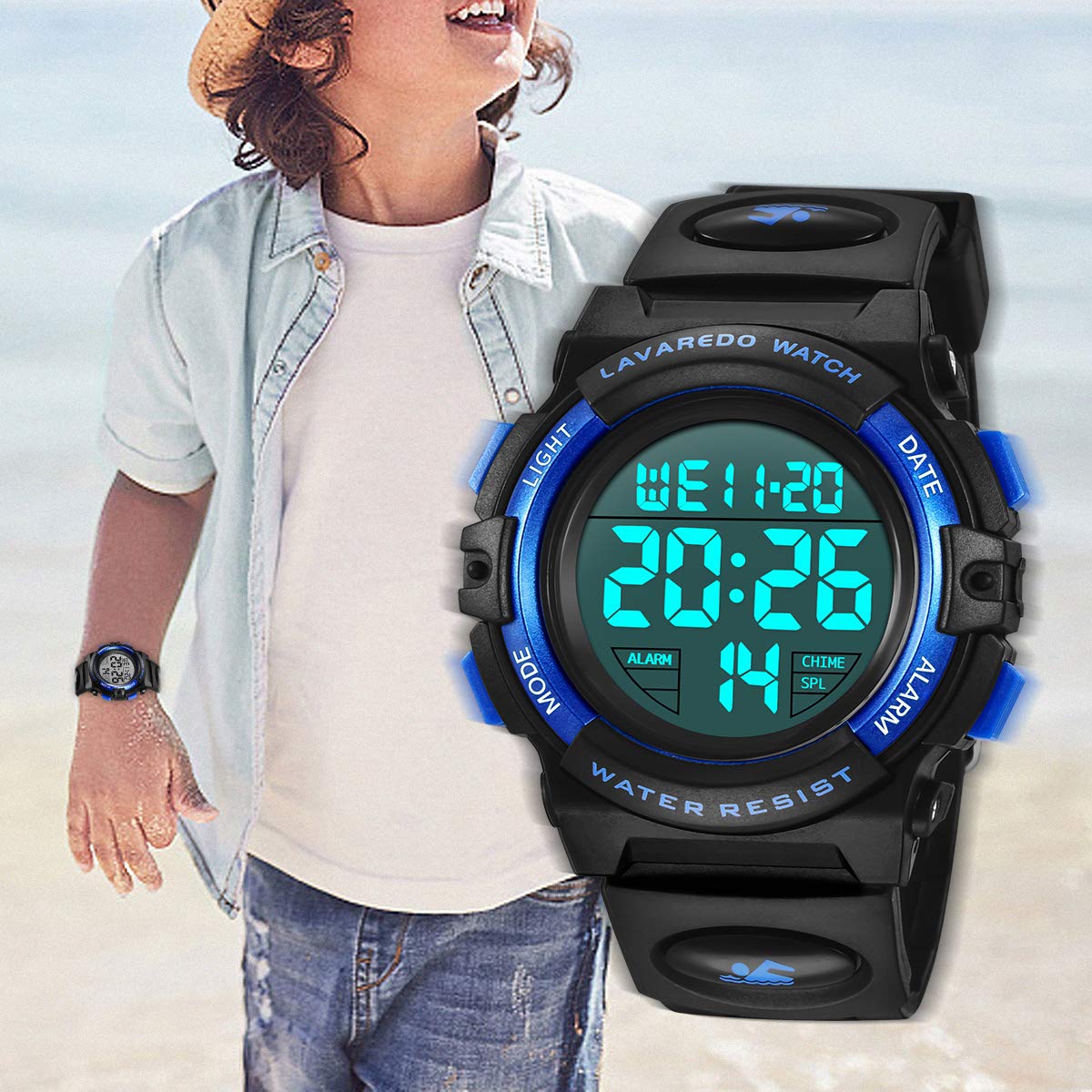 NN BEN NEVIS Boys Watch, Kids Digital Watch for 5-15 Year Sport Outdoor Multifunction Chronograph 50M Waterproof Alarm Calendar, Kids Watch with Colorful Backlight