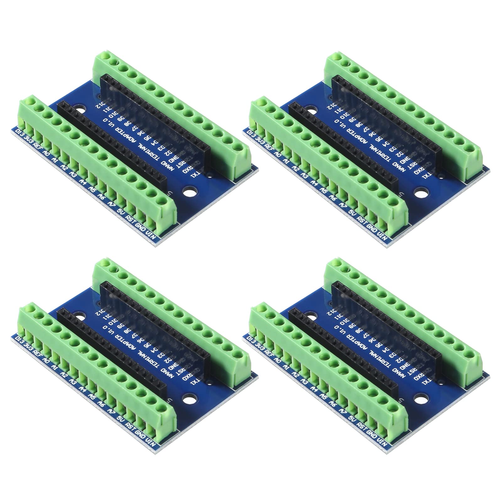 ALAMSCN 4PCS for Nano Terminal Adapter Expansion Board Nano IO Shield Simple Extension Plate for Nano AVR ATMEGA328P