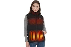 ORRNIKKO Classic Women's Heated Vest - Stand Heated Collar,With 7.4V 16000mAh Battery Pack, Rechargeable Heated Vest Women