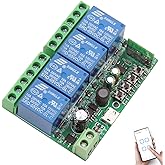DieseRC 4 Channels WiFi Smart Switch, DC 5V 12V 24V 36V Passive Output Relay Module Ewelink APP WiFi Control Compatible with Alexa/Google Home, Inching/Self-Locking Switch