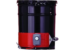 BriskHeat DHCH11 DHCH Extra Heavy Duty Metal Drum Heater, Fits 15-Gallon Drums, 3-Layer Reinforced Silicone Rubber, W x L: 4 x 44-Inch, Diameter: 14-Inch, 120VAC