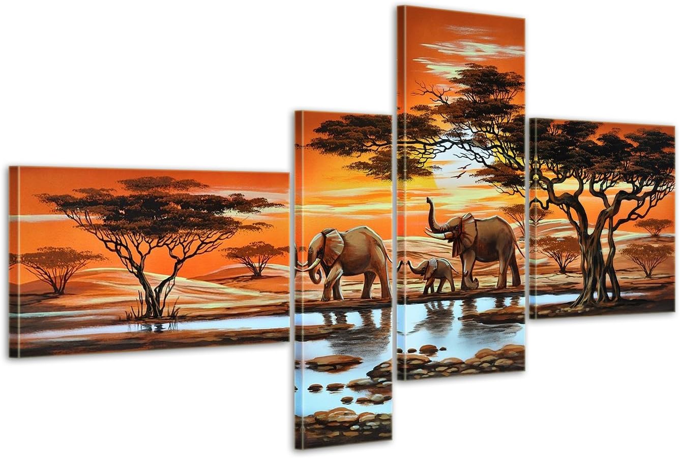 Amazon.de: Bilderdepot24 Wandbild - Elefanten M1 - handgemaltes