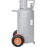 Flame King YSN40HOG 40LB Empty Steel Propane Tank Cylinder HOG with Dolly Cart Wheels for Fire Pit Tables, Lunch Trucks, Camp