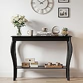 ChooChoo Narrow Console Table, Chic Accent Sofa Table, Entryway Table, 39.3 Inch, Black