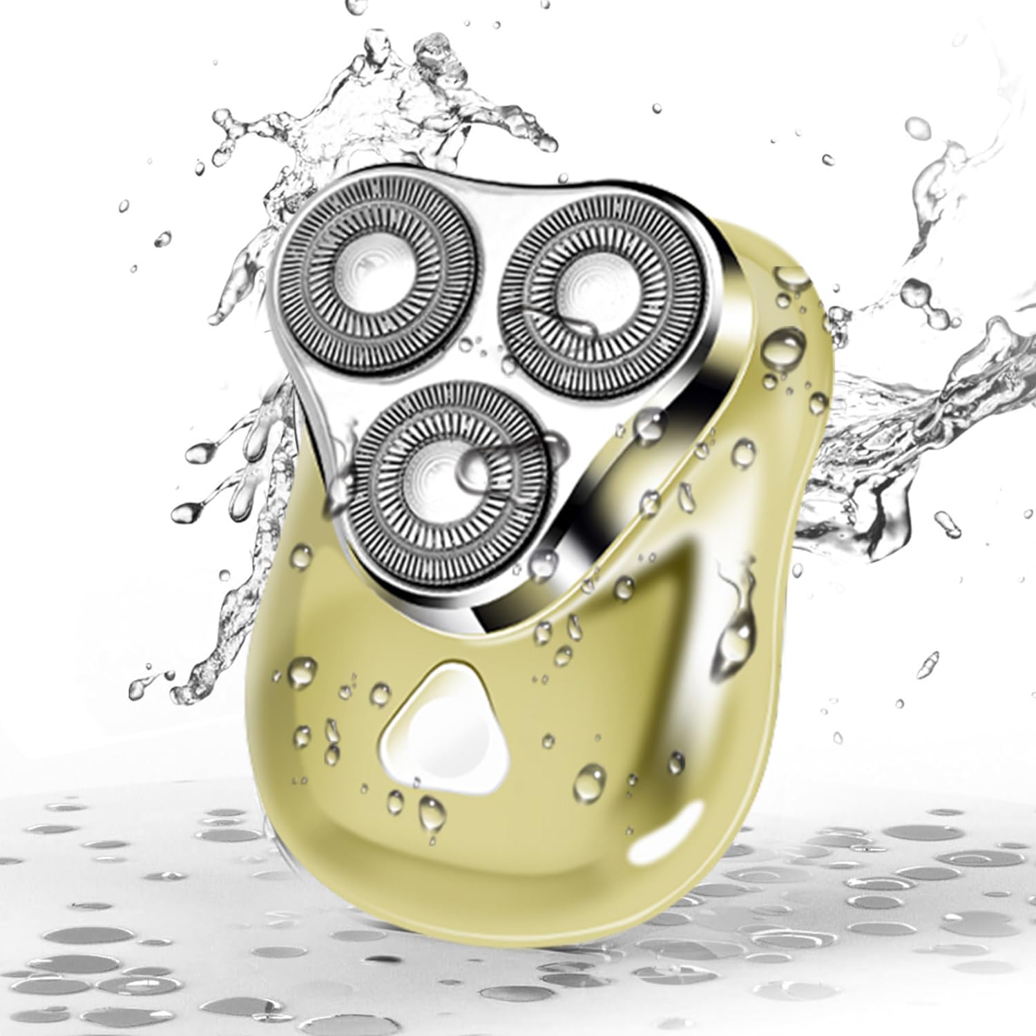 Mini Electric Shaver for Men, Electric Razor, Mini Shaver Portable Travel Razor IPX7 Waterproof, USB Type C Mini Razor Wet & Dry Suitable for Home, Car, Travel (Gold)