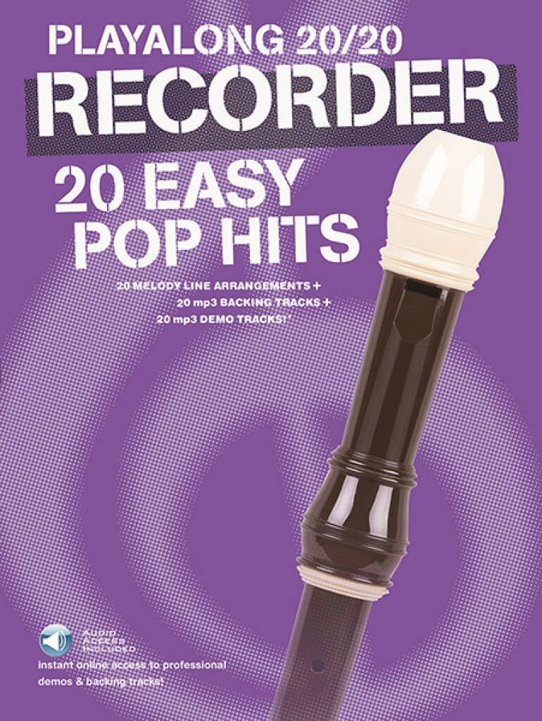 Playalong 20/20 Recorder (Book and Download Card): 20 Easy Pop Hits