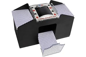GSE Games & Sports Expert 4-Deck Automatic Card Shuffler, Battery-Operated Shuffler Machines for Playing Cards, Blackjack, Texas Hold'em, Canasta, Bridge, UNO Card Games