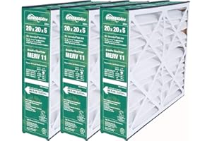 GeneralAire ReservePro # 4556 20" x 20" x 5" Air filter, MERV 11-6FM2020 (3-Pack)- For MAC2020- and Replacement for Air Bear