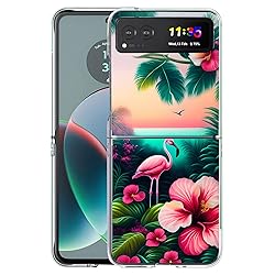 Bcov Case for Motorola Razr 2023,Pink Flamingo
