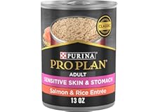Purina Pro Plan Sensitive Skin and Stomach Wet Dog Food Pate Salmon and Rice Entree - (12 Packs of 12) 13 oz. Cans