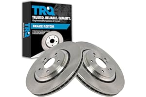 TRQ Front Brake Rotor Set Vented Compatible with 2014-2016 Acura MDX 2015-2020 TLX