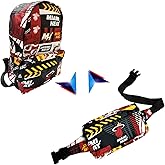 Pro Specialties Group Miami Heat Transformable 2-in-1 Mini Backpack: Convertible, Stylish, water-resistant travel belt bag.