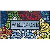 CHICHIC Colorful Welcome Mat, 18x 30 Inch Front Doormat for Home Entrance Outdoors Mat for Outside Entry Way Doormat, Heavy D