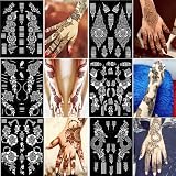 XMASIR 10 Sheets Tattoo Stencils Hand Arm Temporary Templates 25x18 cm view 2