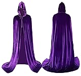Velvet Cloak Cape Wizard Hooded Party Halloween