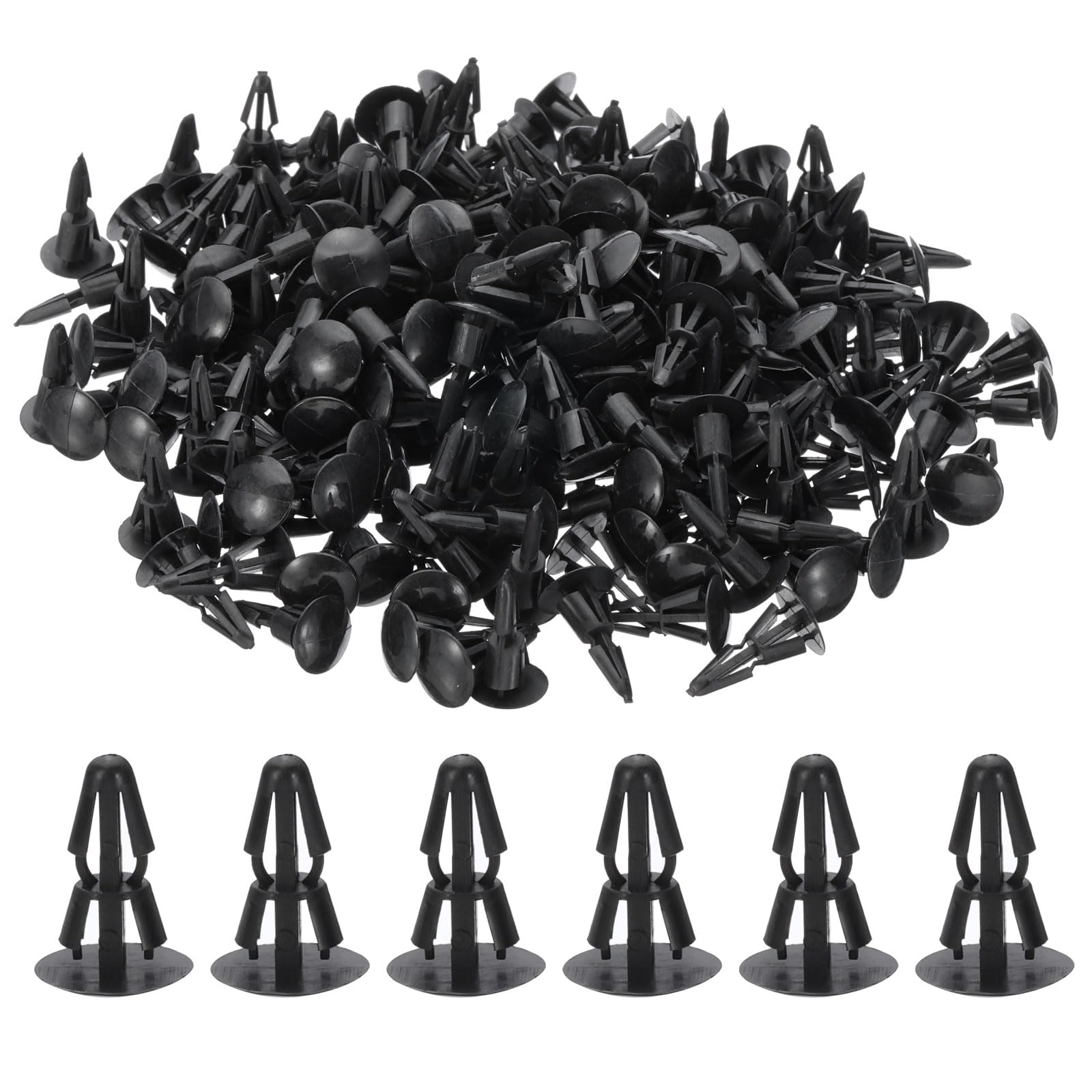 PATIKIL PCB Support Spacer, 200Pack 5mm/0.2" Supporting Height PCB Standoff Isolation Board Stand Column Round Head Plastic Support for PCB PC Board, Black