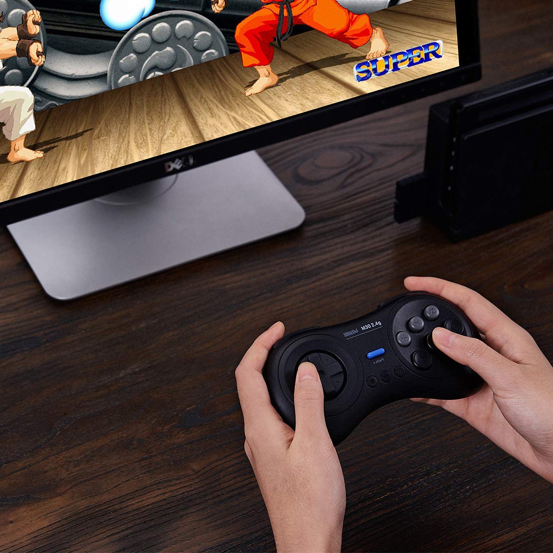 AKNES M30 2.4G Wireless Controller 6-Button Gamepad Gaming Console for Sega Genesis Mini and Mega Drive Mini for Sega Genesis Mini, Nintendo Switch, PC, MacOS, Steam, Raspberry Pi: Video Games