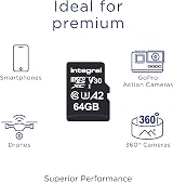Integral 64GB Micro SD Card 4K Video 180MB/s Read 80MB/s Write A2 C10 U3 UHS-I view 6