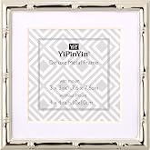 YiPinYin 4x4''Bamboo Detail Silver Metal Picture Frame Mat 3x3'',Elegant Silver Plated Baby Nurse Photo Frames 4x4''With Soft Touch Velvet Backing for Desktop and Wall D&eacute;cor