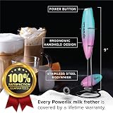 PowerLix Milk Frother Handheld Whisk 19000rpm Stainless Stand 15-20s view 3