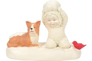 Department 56 Snowbabies Christmas Memories a Corgi Christmas Figurine, 3.78 Inch, Multicolor