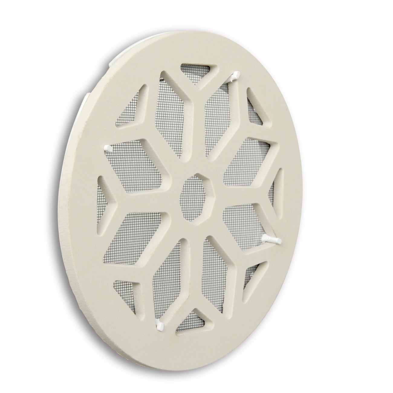 The cergrsbix Ventilation Grill Ventilation Ceramic Stoneware, White, Diameter 200 mm