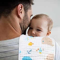 Looxii Muslin Burp Cloths 100% Cotton Muslin Cloths