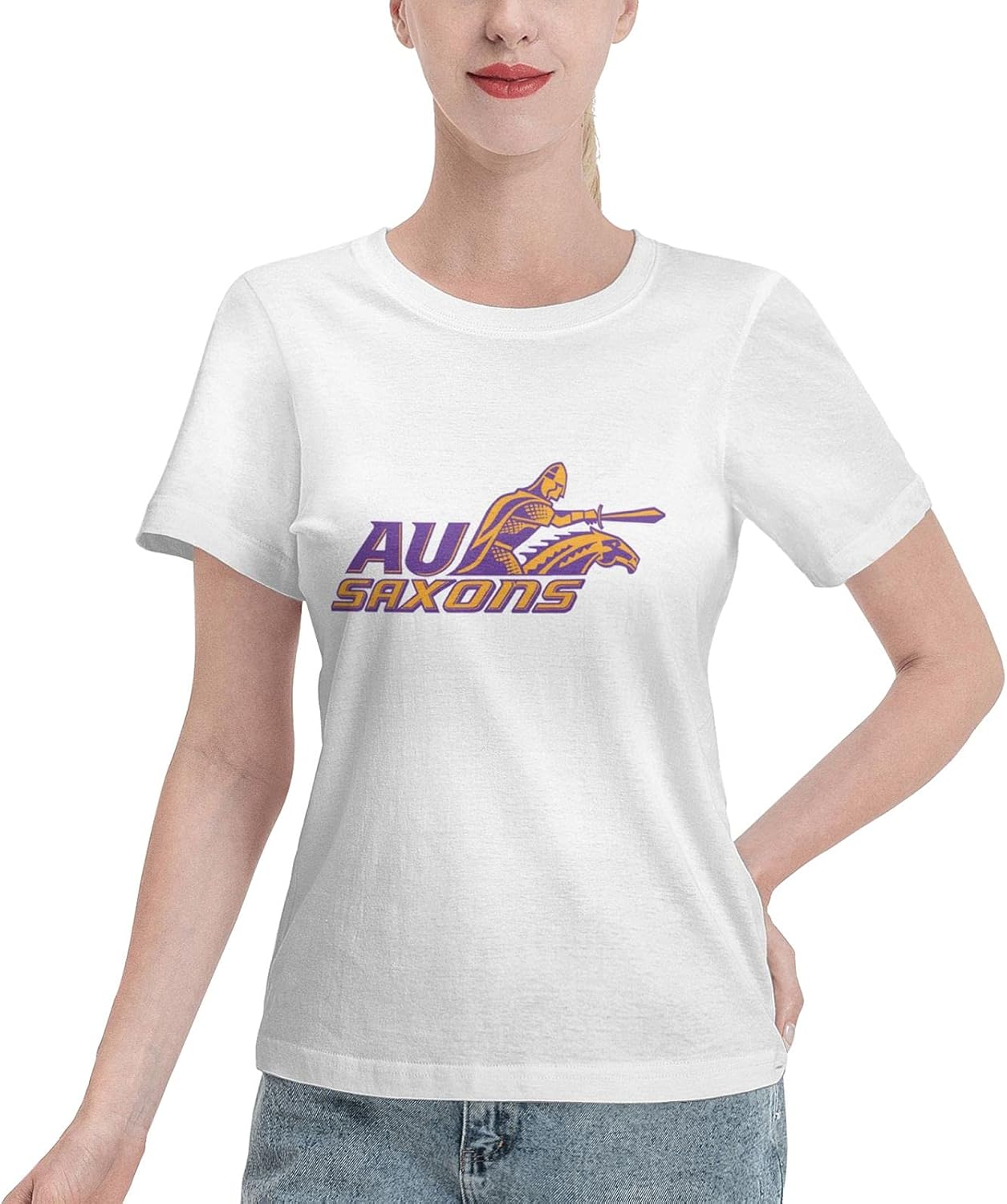 Alfred University Logo Womens TShirts Cotton Summer Short SleeveLarge
