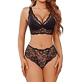Avidlove Lingerie Set for Women Lace Bra and Panty Sets Sexy Underwear Bralettes Lingerie Outfits