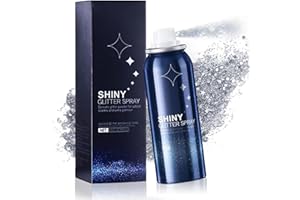 HANYWIL Sparkling Body Glitter,Glitter Spray for Hair and Clothes, Quicking Drying and Long Lasting Shiny Glitter Hairspray, Body Shiny Spray for Stage, Festival Rave and Makeup Prom 2.11 Fl Oz