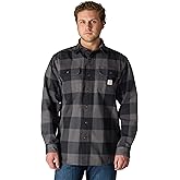 Carhartt Men’s Loose Fit Heavyweight Flannel Long-Sleeve Plaid Shirt