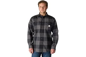 Carhartt Men’s Loose Fit Heavyweight Flannel Long-Sleeve Plaid Shirt